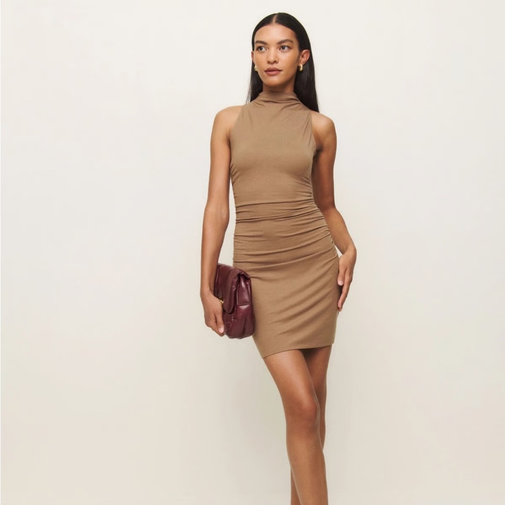NWT Reformation Jana knit mini dress soft stretchy ruching